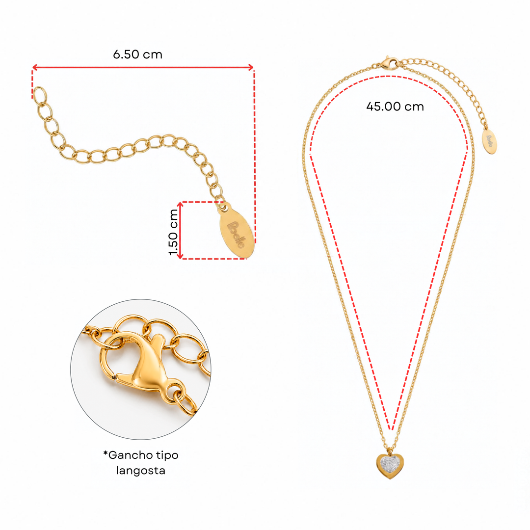 Collar Acero Strap Heart