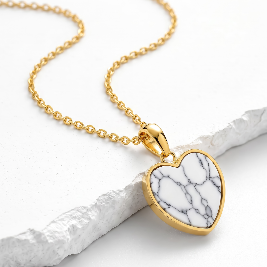 Collar Acero Marbel Heart