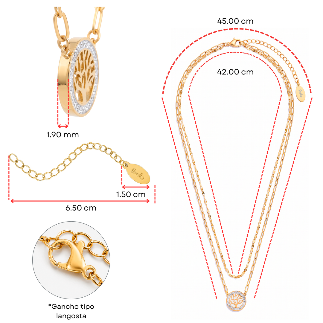 Collar Acero Alba Tree