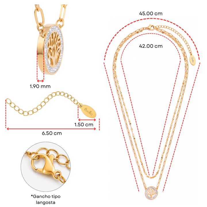 Collar Acero Alba Tree