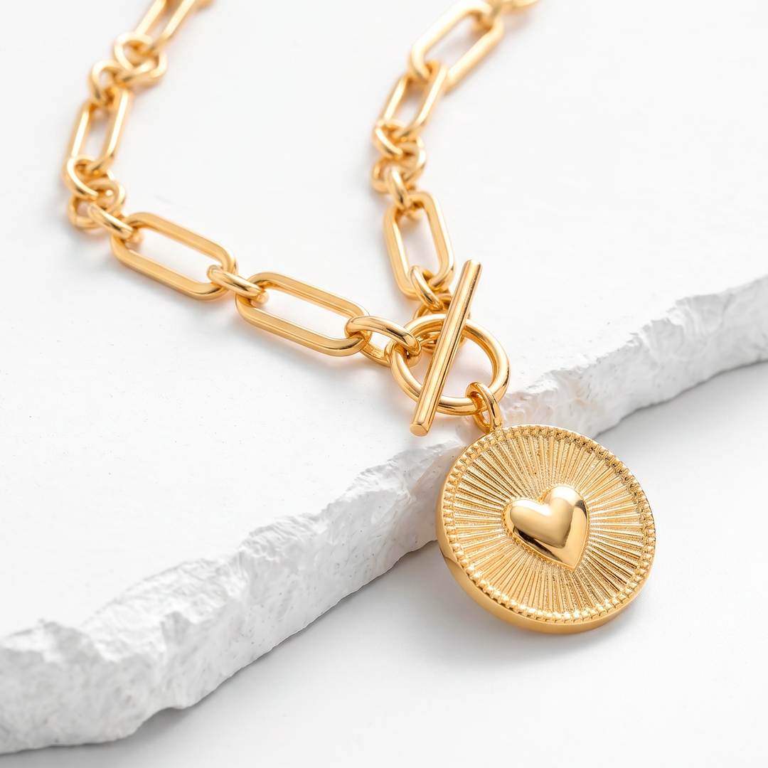 Collar Acero Medalla Amore