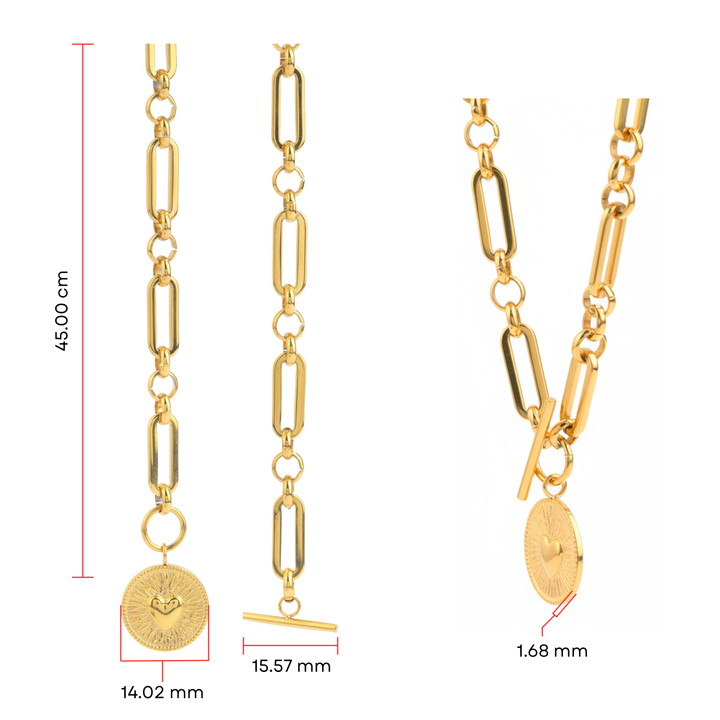 Collar Acero Medalla Amore