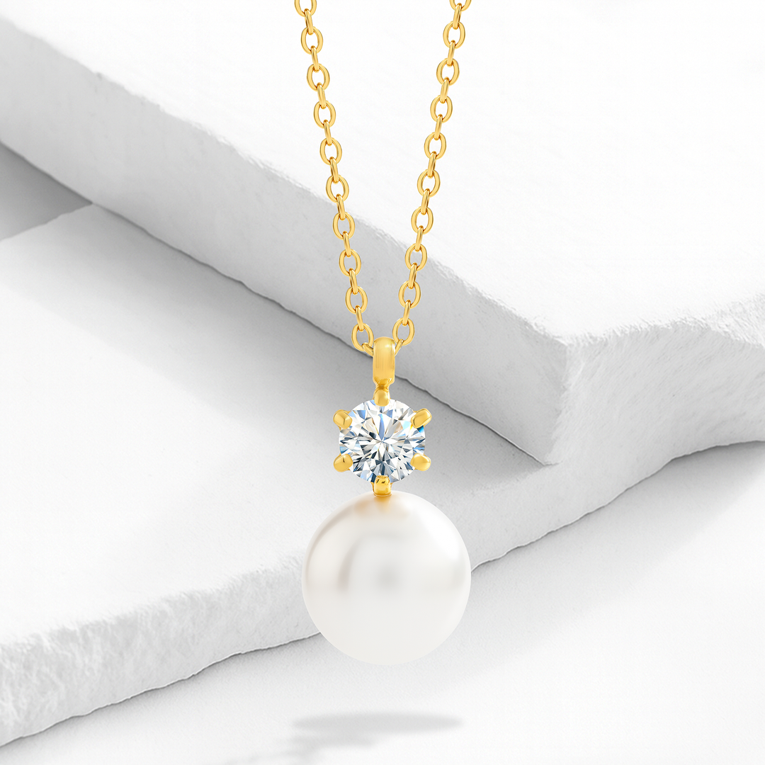 Collar Acero en Baño de Oro Doble Destello