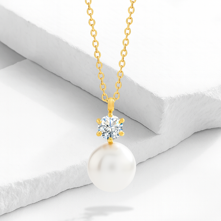 Collar Acero en Baño de Oro Doble Destello