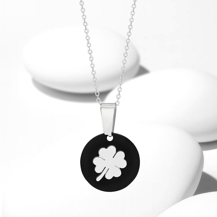 Collar Acero en Baño de Oro Golden Clover