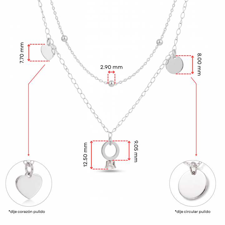 Collar Acero Amour Duet