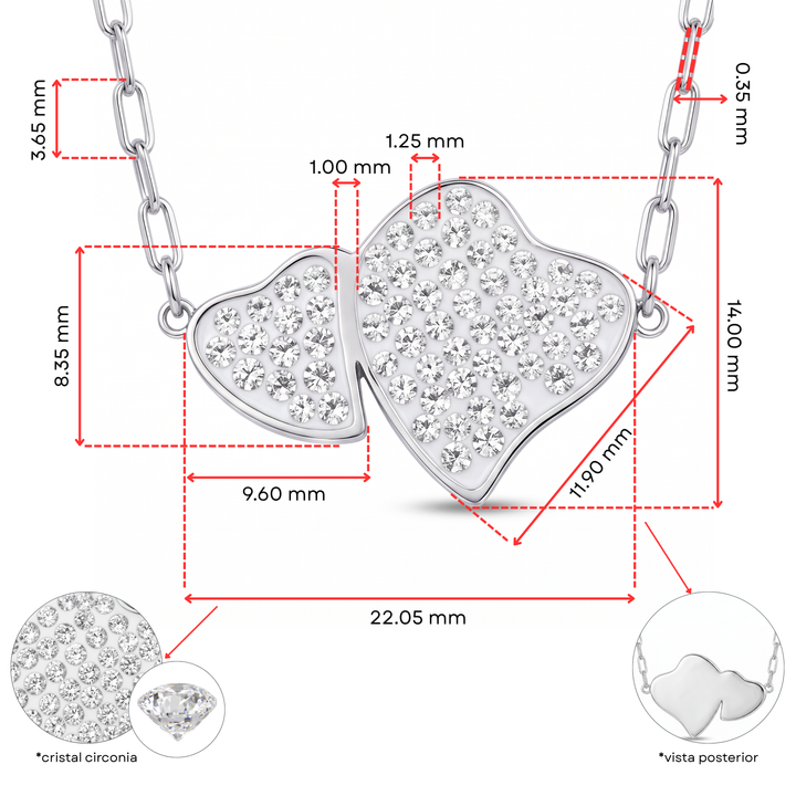 Collar Acero Corazón Constelación