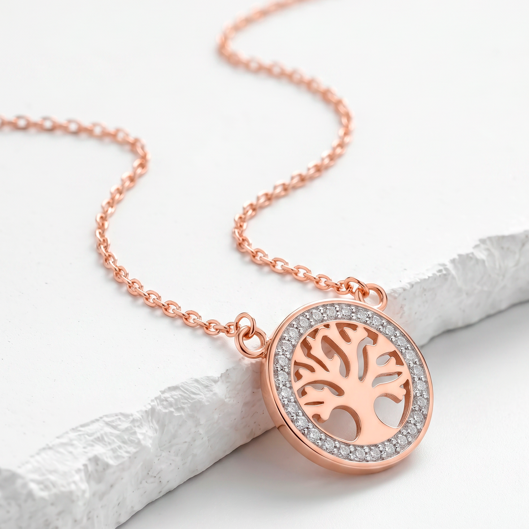 Collar Acero Rose Gold Blossom