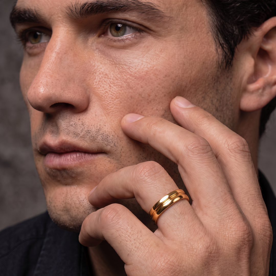 Anillo Tungsteno Felicidad - Hombre