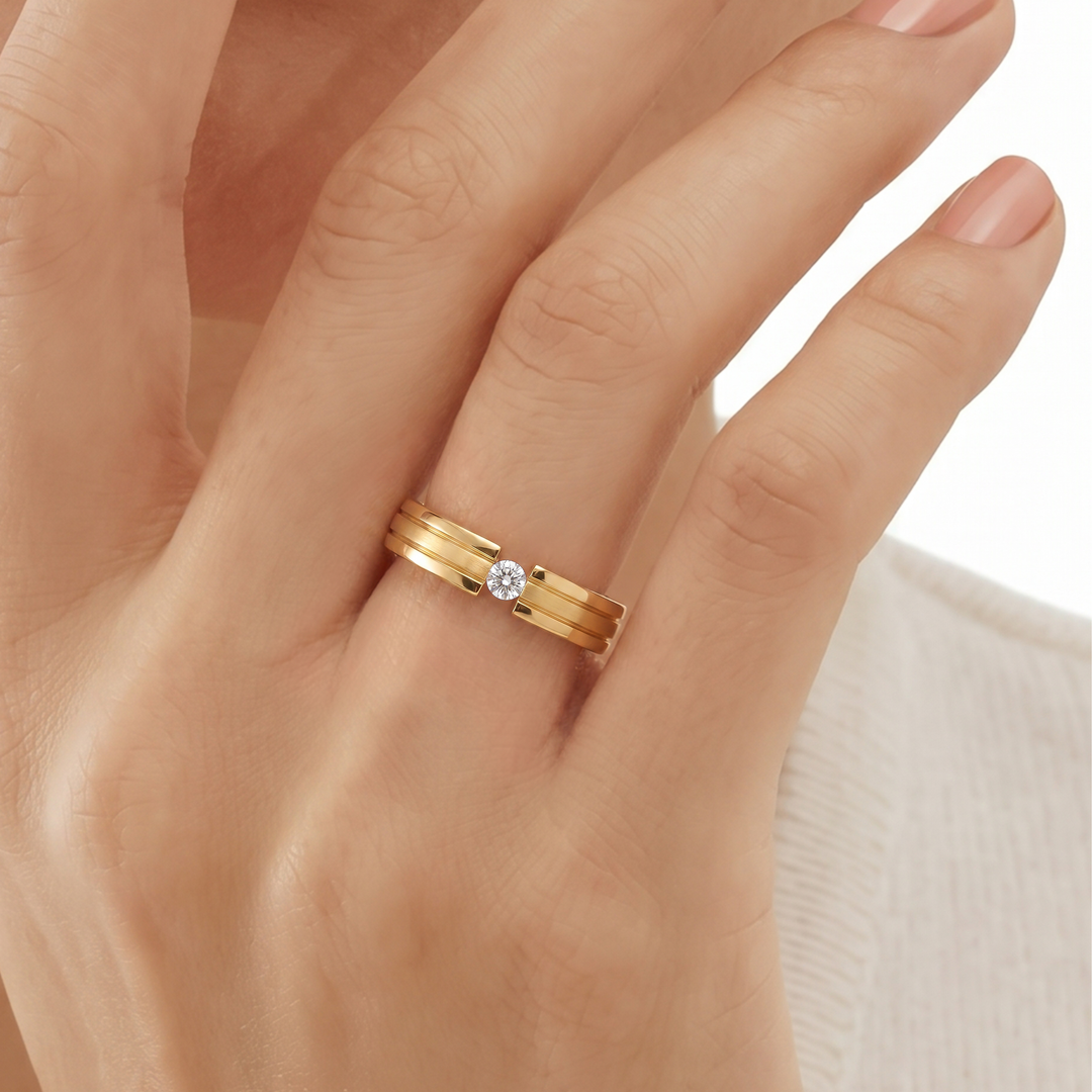 Anillo Acero Romantic - Mujer