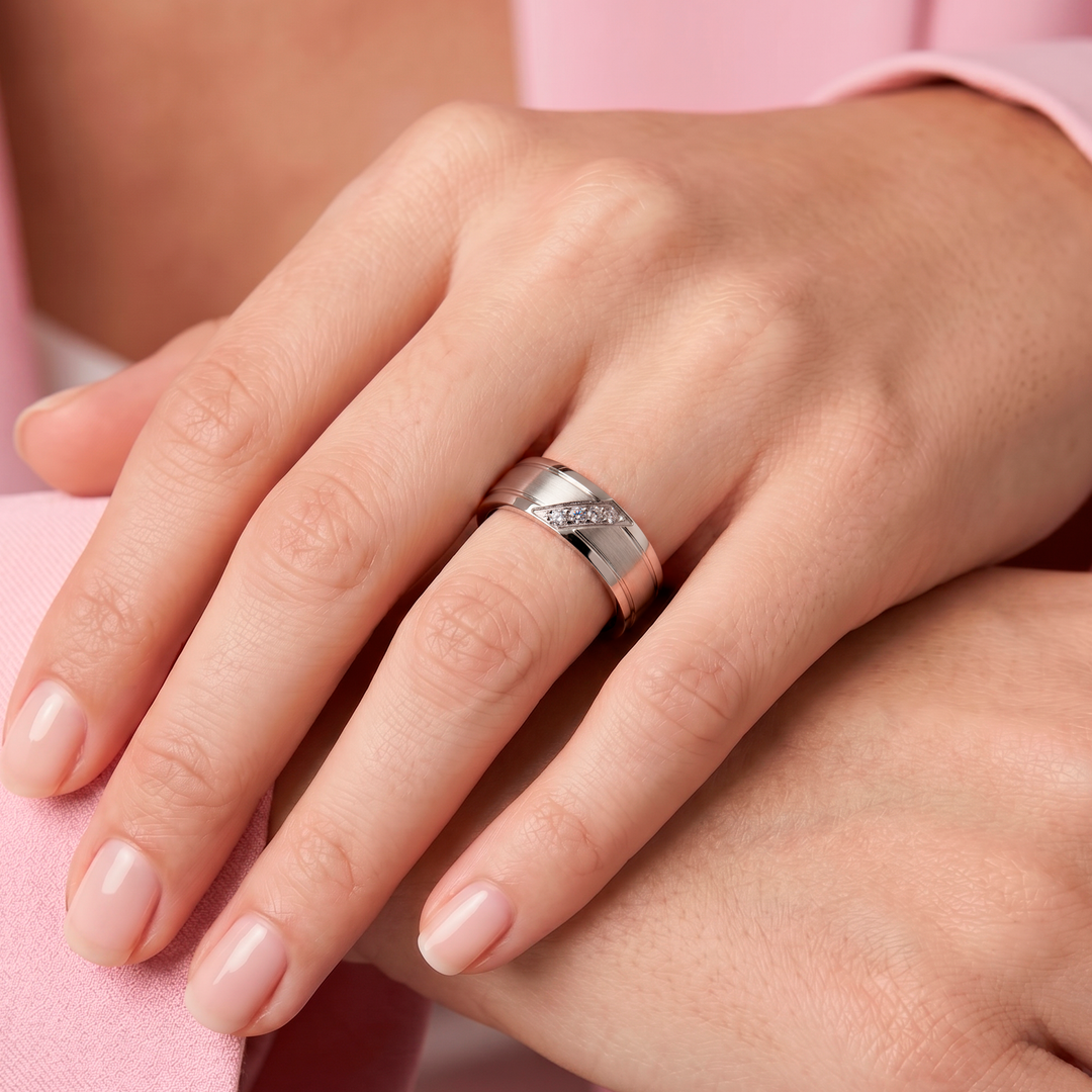 Anillo Acero Promesa - Mujer