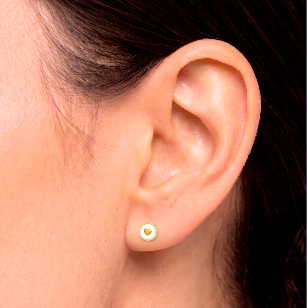 Aretes Acero Cúspide de Amor