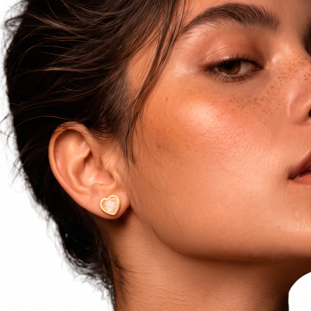 Aretes Acero Nude Heart