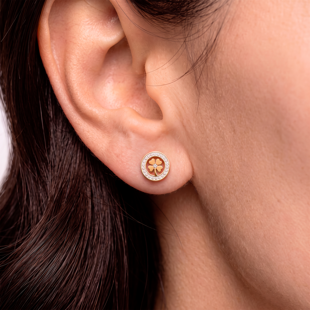 Aretes Acero Trébol del Rocío