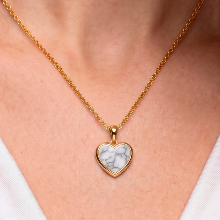 Collar Acero Marbel Heart