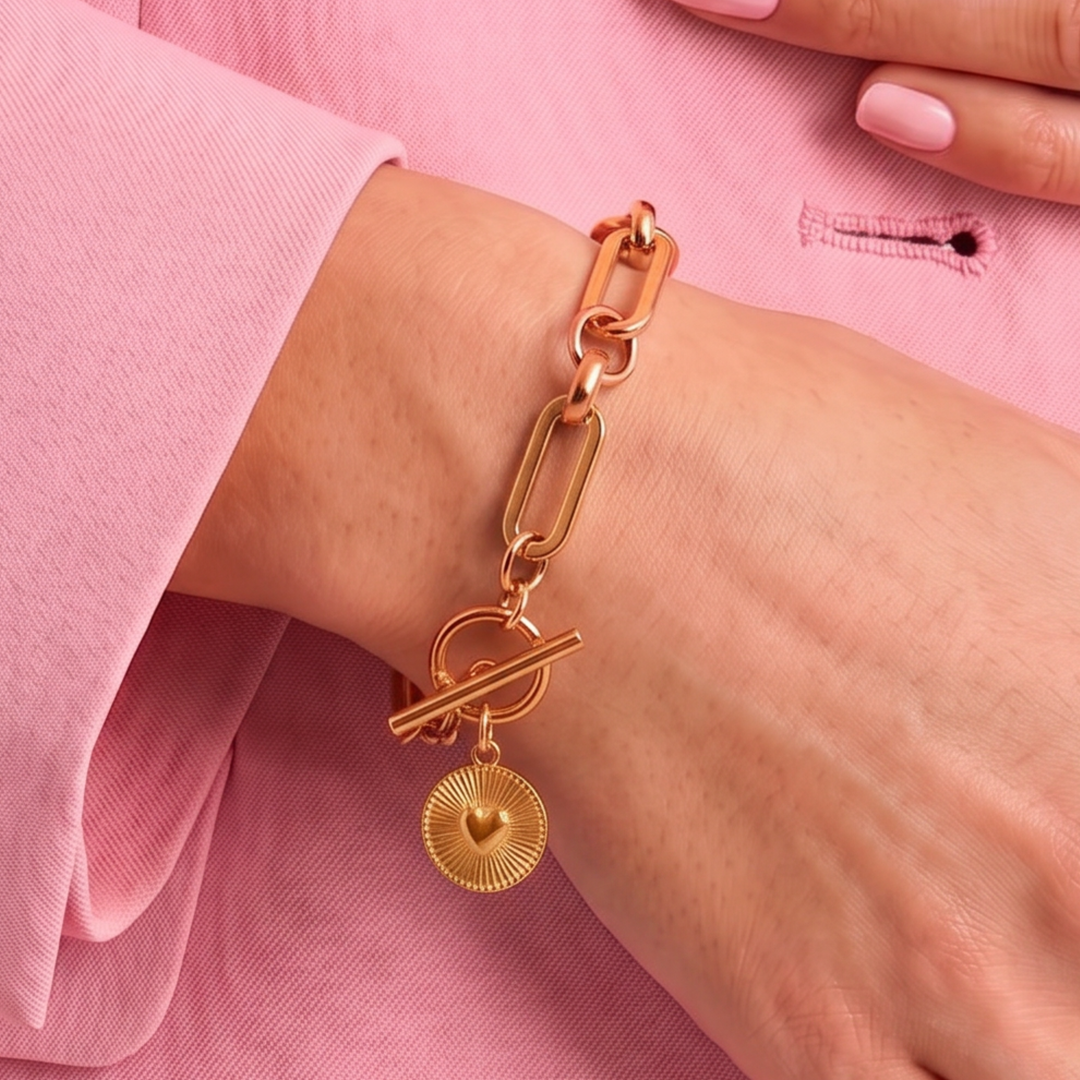 Pulsera Acero Medalla Amore