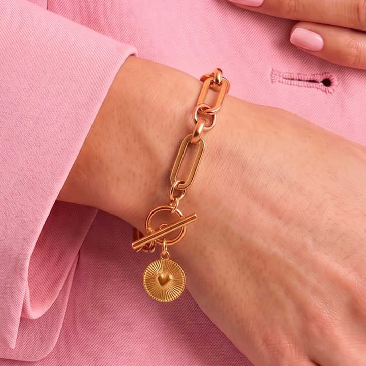 Pulsera Acero Medalla Amore