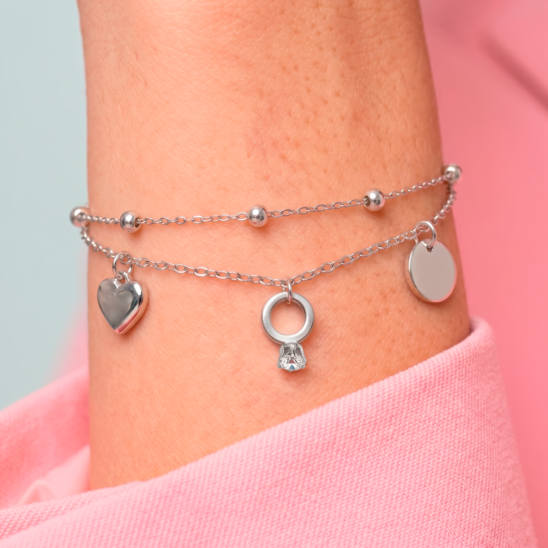 Pulsera Acero Amour Duet