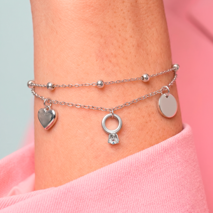Pulsera Acero Amour Duet