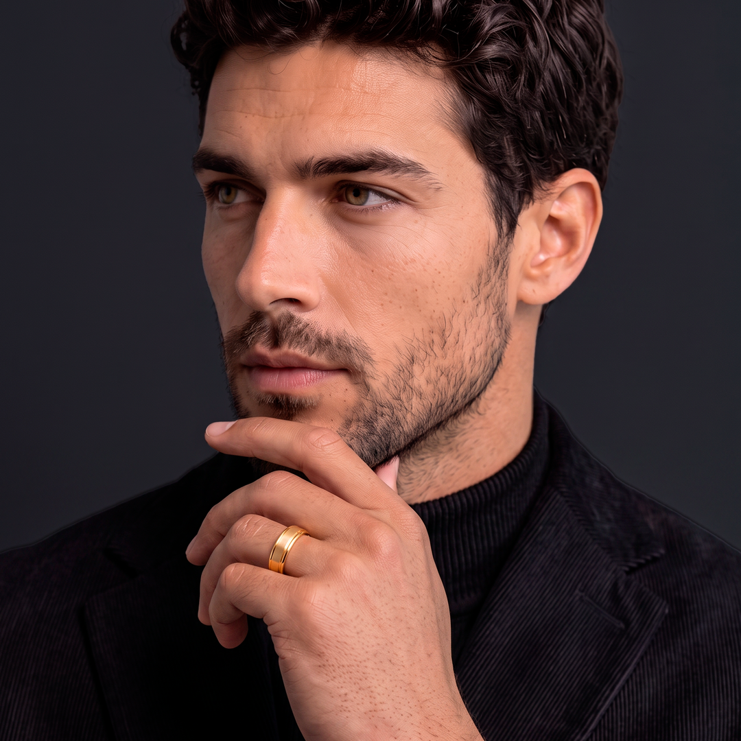 Anillo Tungsteno Eternidad - Hombre