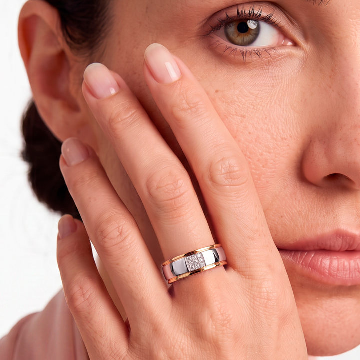 Anillo Acero Destello - Mujer