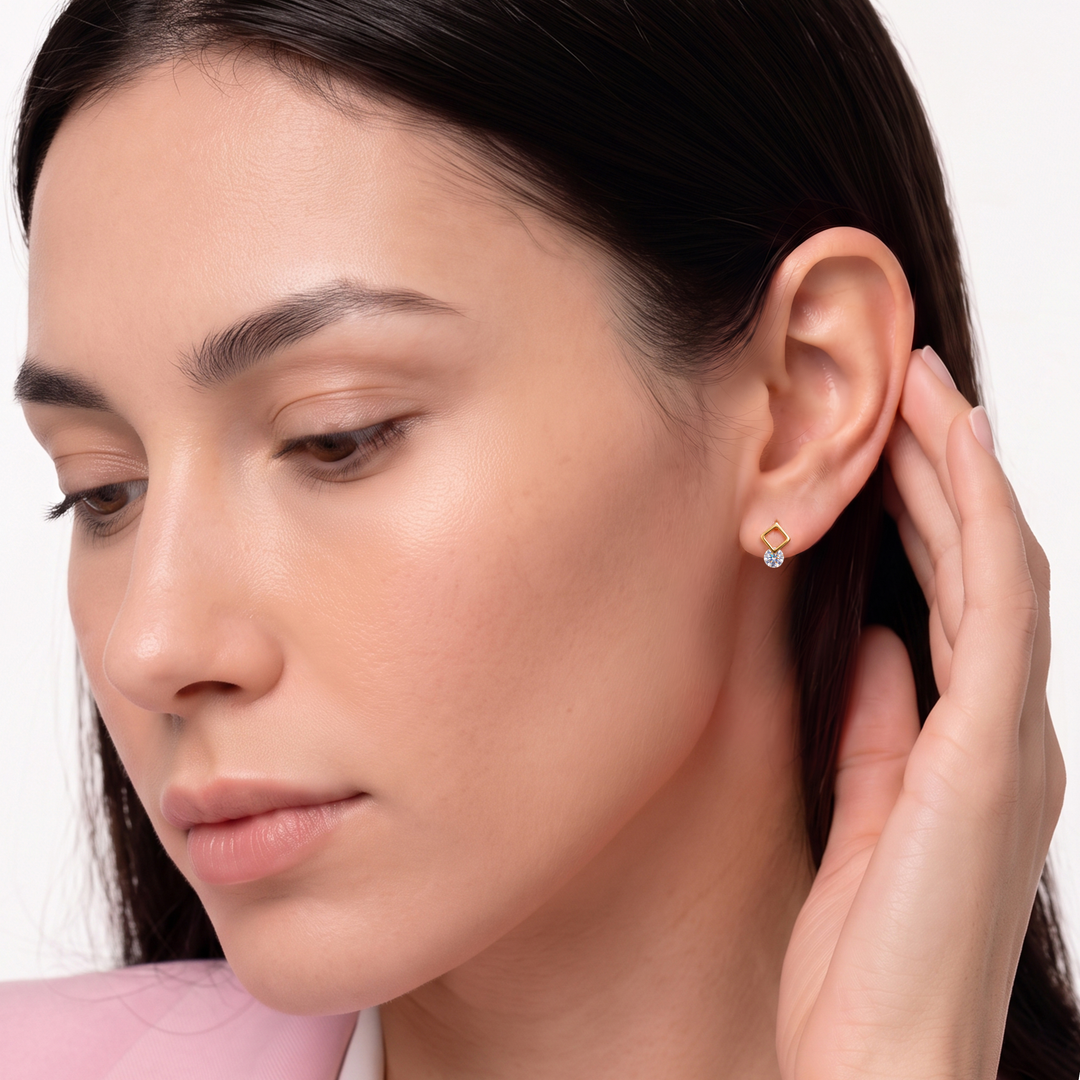 Aretes Acero Liliana