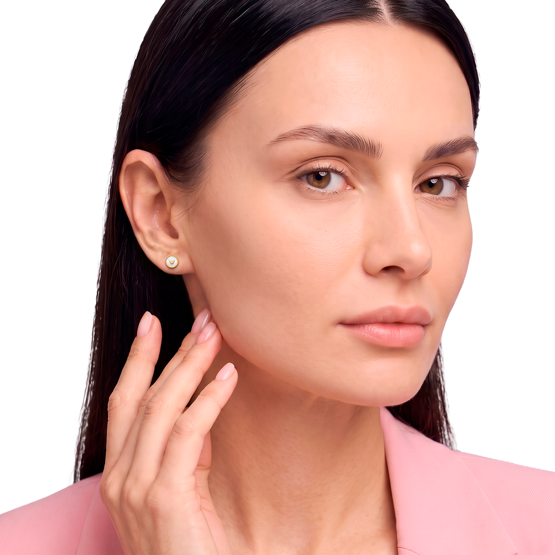 Aretes Acero Cúspide de Amor