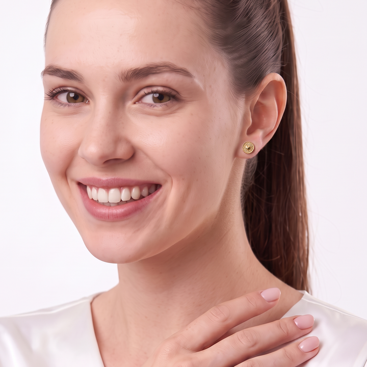 Aretes Acero Relieve de Amor