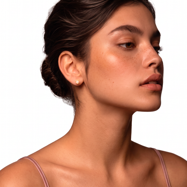 Aretes Acero Nude Heart