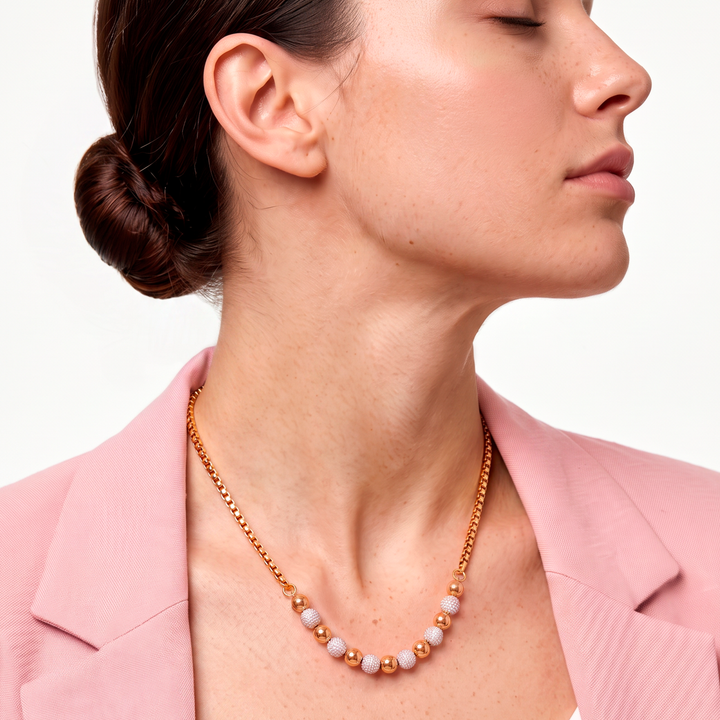 Collar Acero Crystal Beads