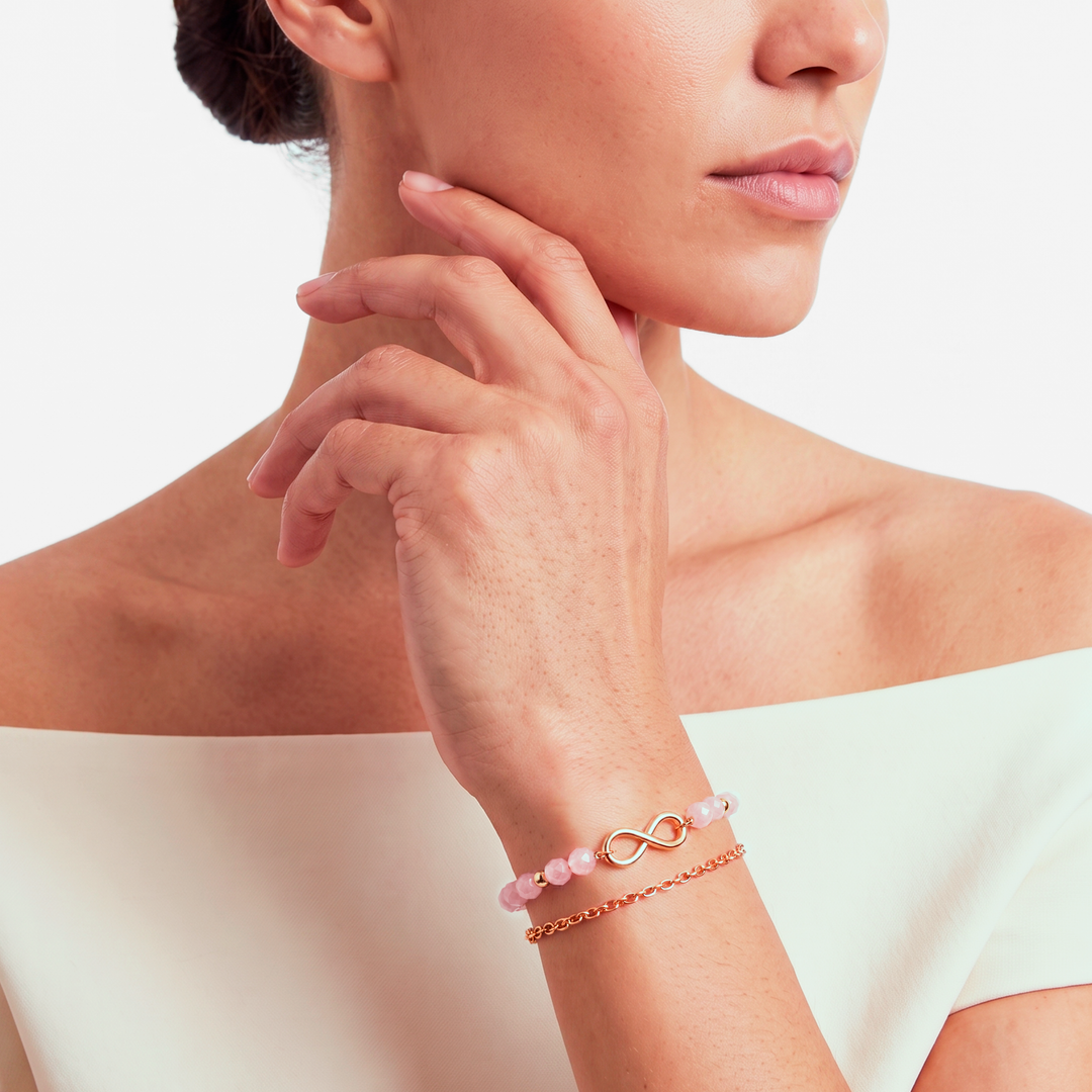 Pulsera Acero Gold Infinite Sparkle