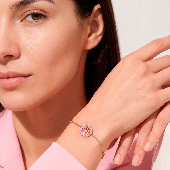 Pulsera Acero Rose Gold Blossom