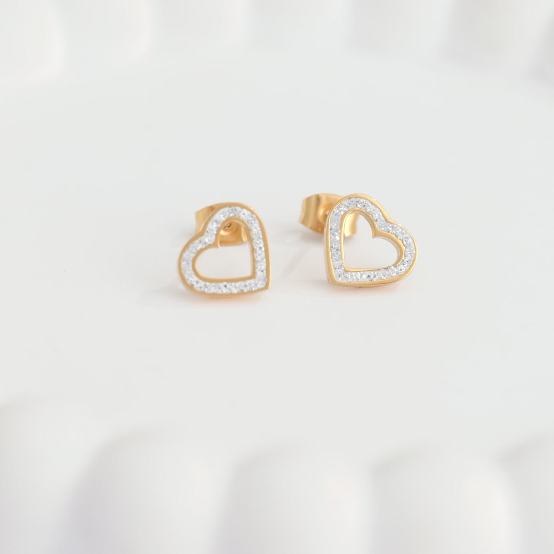 Aretes Acero Corazón Royal
