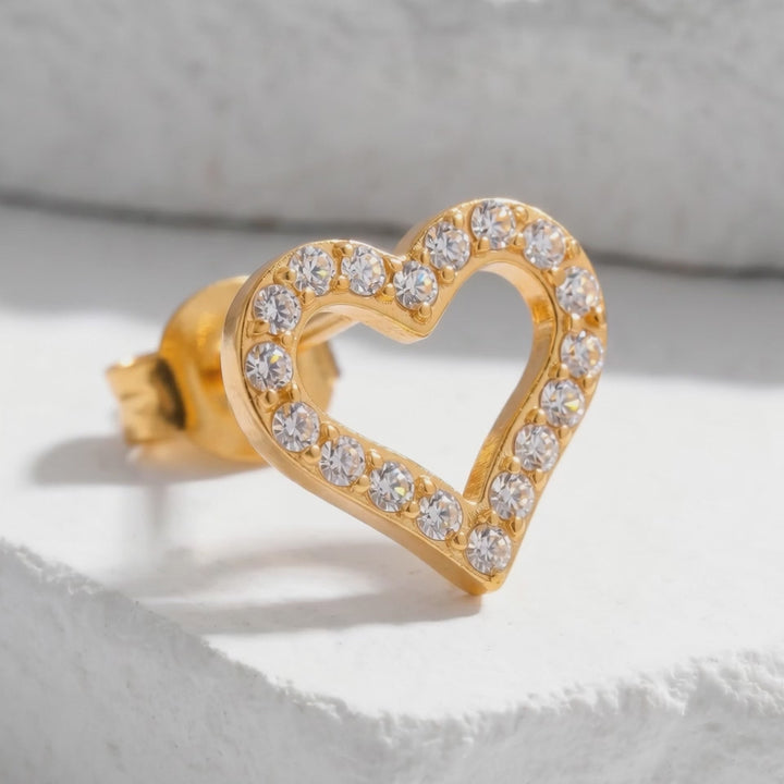 Aretes Acero Luz Corazón