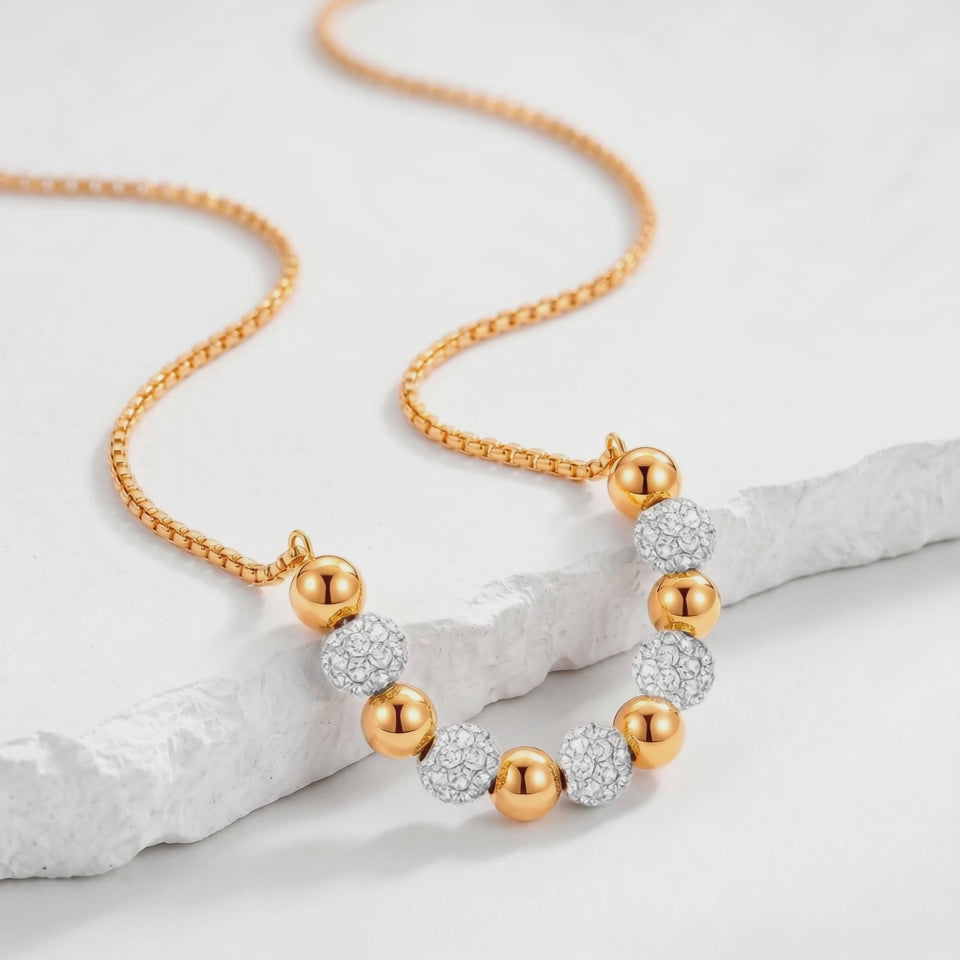 Collar Acero Crystal Beads