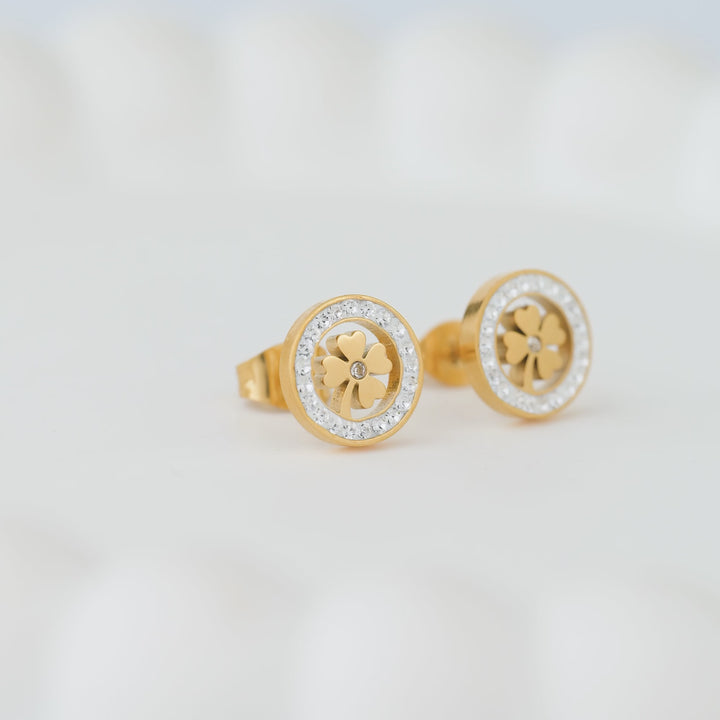 Aretes Acero Trébol del Rocío