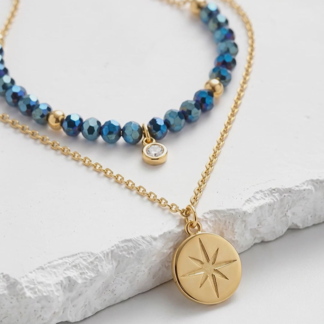 Collar Acero Stella Blue