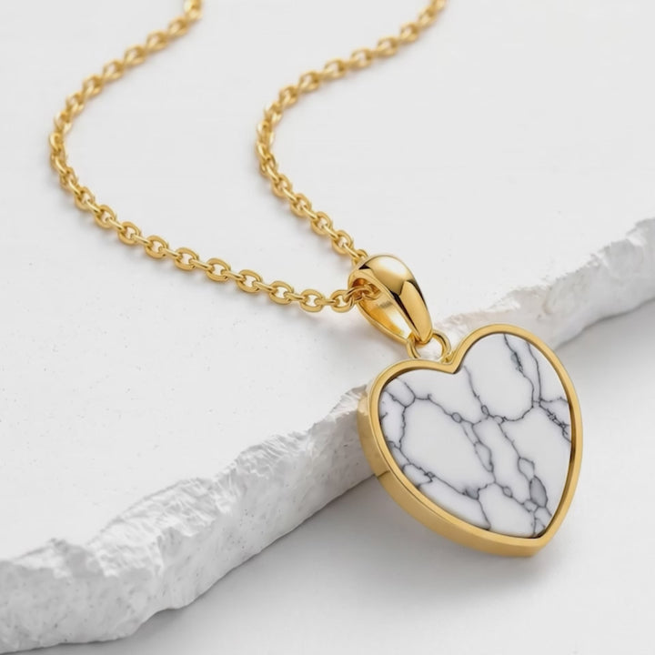 Collar Acero Marbel Heart