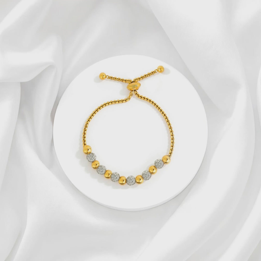 Pulsera Acero Esferas de Luz