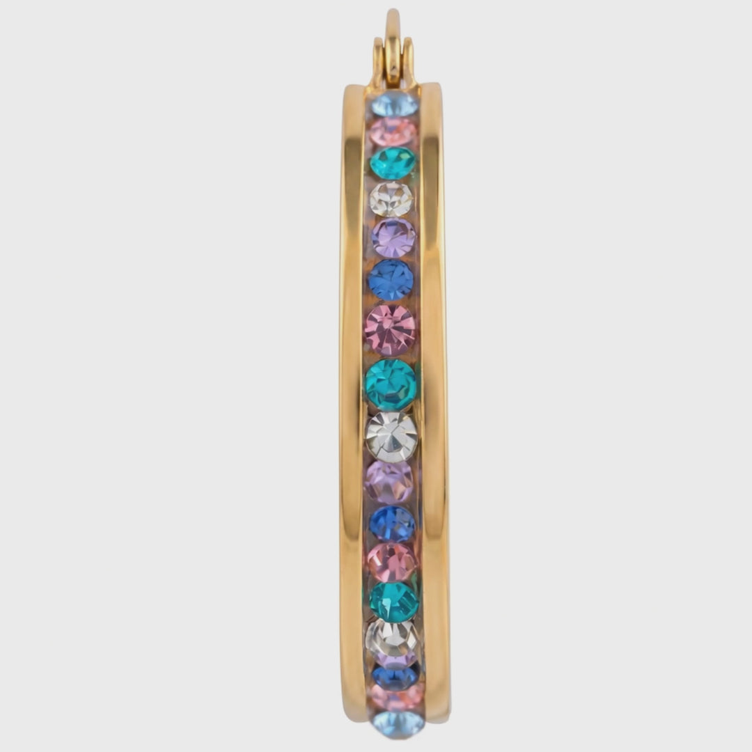 Aretes Argollas Acero Leonor