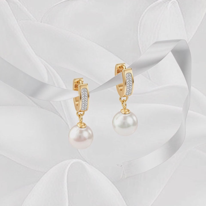 Aretes Acero Realeza Pearl