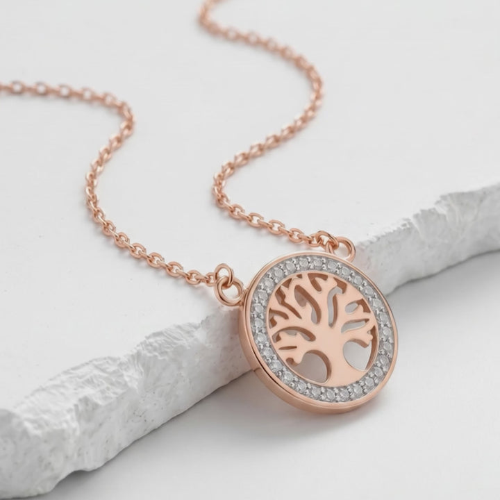 Collar Acero Rose Gold Blossom