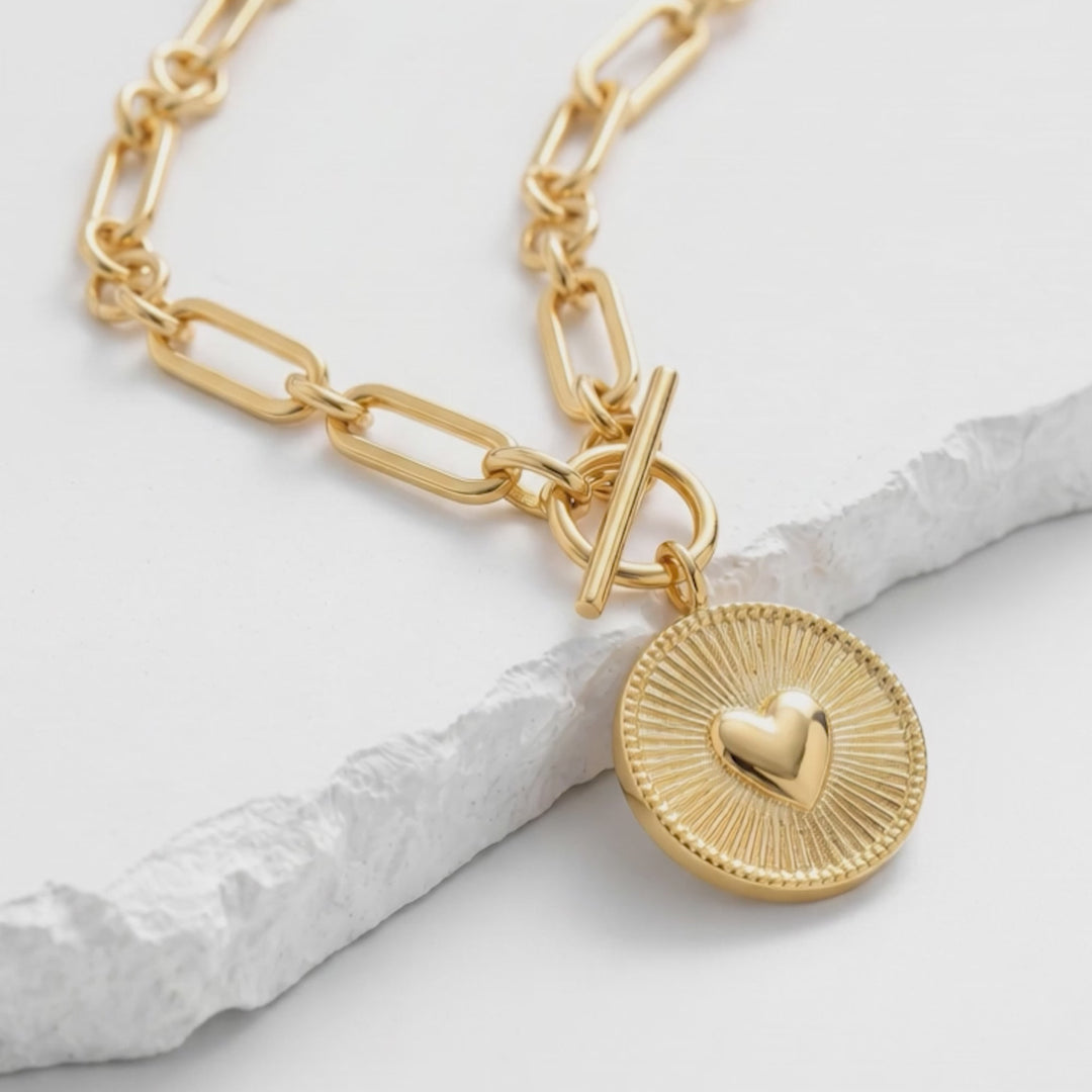 Collar Acero Medalla Amore
