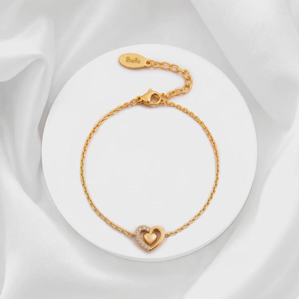 Pulsera Acero Golden Eternal Heart