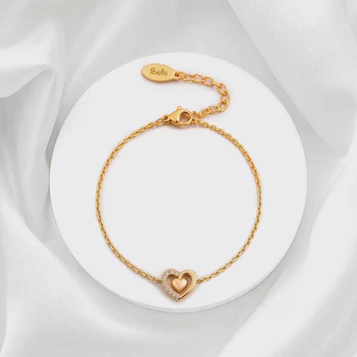 Pulsera Acero Golden Eternal Heart