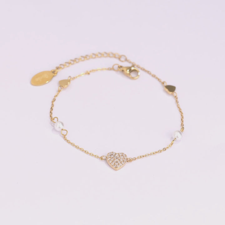 Pulsera Acero Amore Bianco
