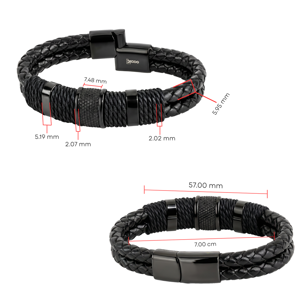 Pulsera Acero Obsidian