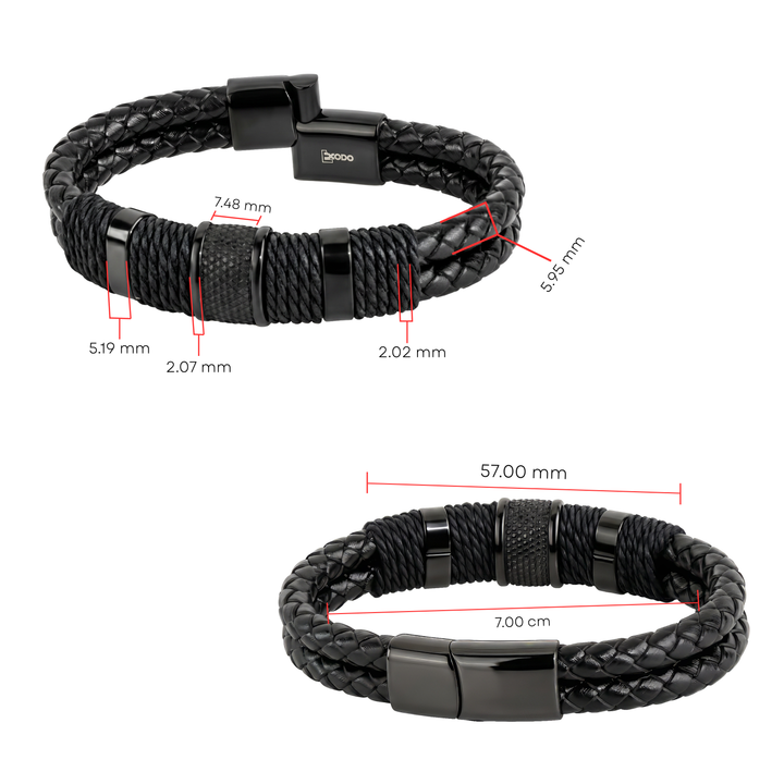 Pulsera Acero Obsidian
