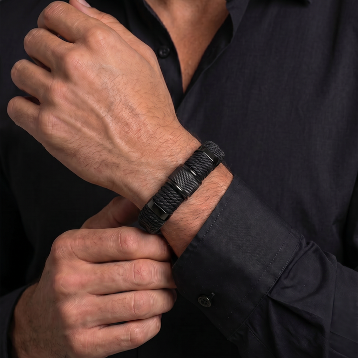 Pulsera Acero Obsidian