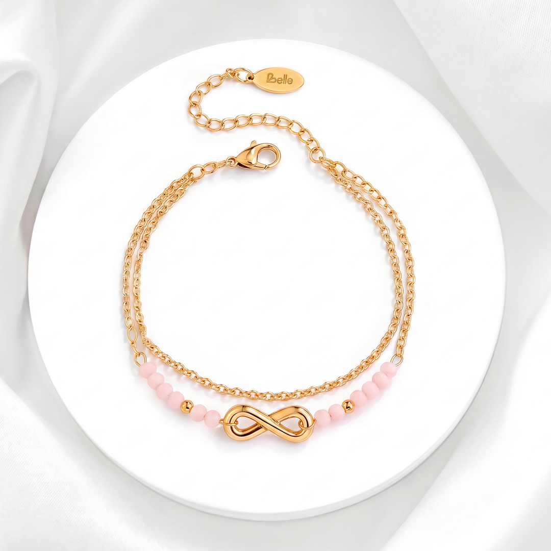 Pulsera Acero Gold Infinite Sparkle